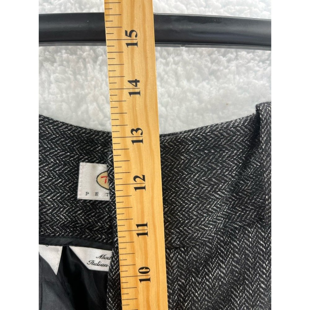 Talbots Womens Dress Pants Gray Herringbone High Rise Pockets Lined Petites 12 - Picture 7 of 8